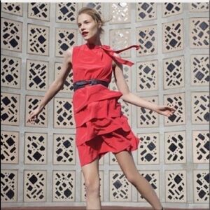 Anthropologie Girls From Savoy Silk Tiered Dress